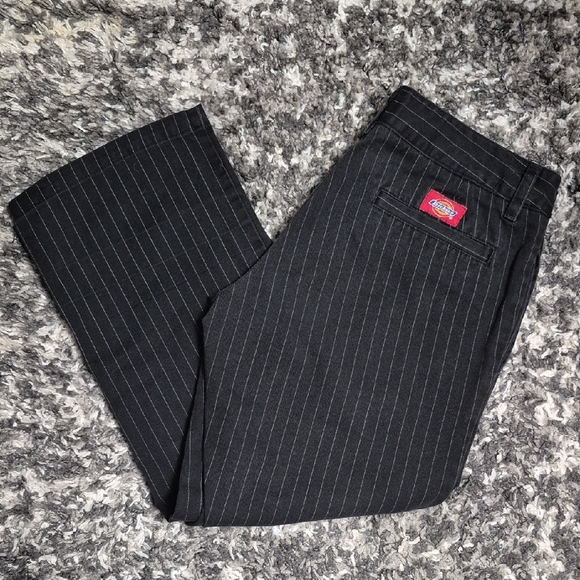 Dickies Pants - 2/$40 Dickies Sz 5 Black Pinstripe Capri Length Trousers
